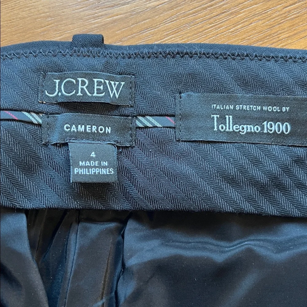 J.Crew | Cameron slim crop pant in Italian stretch wool | Black | Size 4 - Picture 10 of 13